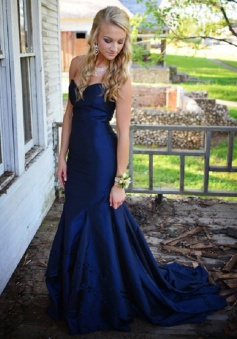 Gorgeous Sweetheart Sweep Train Royal Blue Mermaid Prom Dress