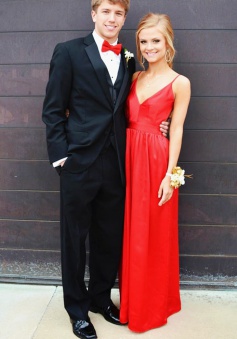 A-Line V-Neck Sleeveless Floor-Length Backless Red Prom Dress with Ruched