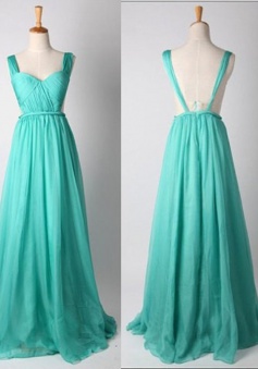 New Arrival Blue Sweetheart A Line Long Prom Dress CHPD-80048