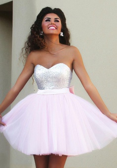 New Arrival Sweetheart Short Pink Homecoming Dress with Beaded Bowknot