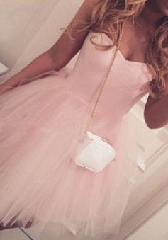 Adorable A-line Sweetheart Short Pink Tulle Homecoming Dress/Party Dress