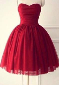 Hot-selling Sweetheart Sleeveless Knee-Length Red Homecoming Dress Ruched