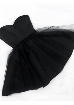 Cute Sweetheart Sleeveless Short Black Homecoming Dress Ruched