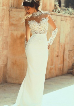 white bridal gowns online