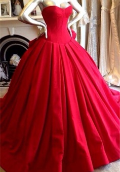 Red Sweetheart Charming Prom Dress Fashional Glorious 2018 Wedding Dress