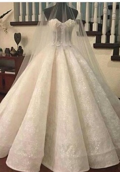 Ruffles Lace Gorgeous Ball-Gown Sweetheart-Neck Wedding Dresses