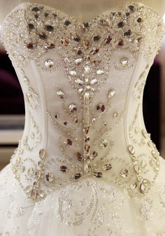 Gorgeous Sparkly Crystals Wedding Dress Beading Sequins Princess Bride Dresses BA7295
