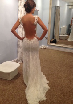 Sexy Mermaid Lace 2018 Bridal Dress Open Back Sweep Train Wedding Dresses