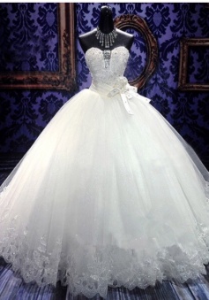 White Sweetheart Charming Organza Wedding Gowns Ball Gown Sleeveless Tiered Sash 2018 Bridal Dresses