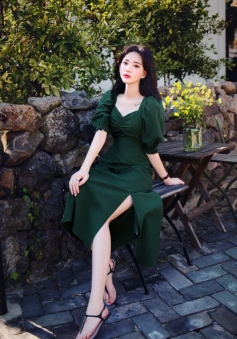 Vintage Green Short Paty Dress, Homecoming Dress