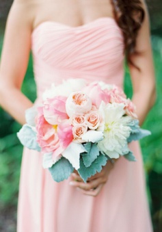 Simple Sweetheart Ruffles Knee-length A-line Pink Bridesmaid Dresses CHBD-7105