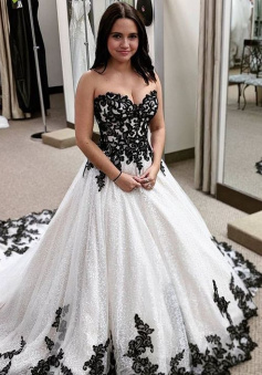 Mermaid Sweetheart Unique Black Lace Prom Dresses