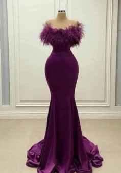 Elegant Mermaid Simple Prom Evening Dress