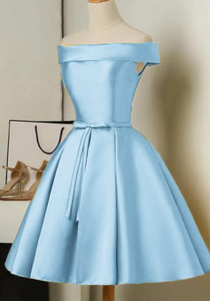 Cute light blue short homecoming dress with lace up