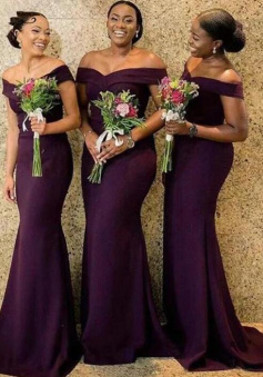 A line purple chiffon bridesmaid dress prom dresses