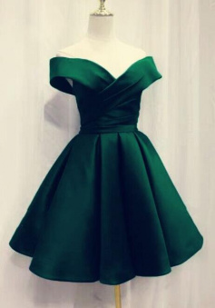 Cute Emerald Green Short Homecoming Dresses For Party