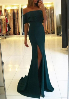 Sexy Off-the-shoulder Trumpet/Mermaid Prom Dresses