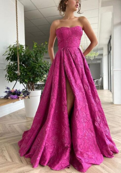 Strapless Long Prom Dress For Women