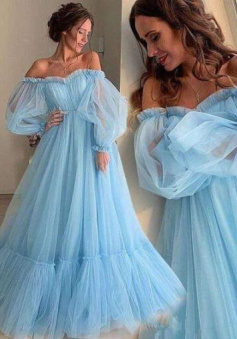 Vintage Ball Gown Quinceanera Dresses Sweet 16 Prom Dress Blue Party Gowns Pretty Prom Dresses