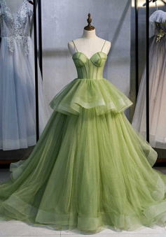 Vintage Mermaid Ball Gown Green Prom Dresses
