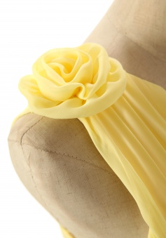 Simple Dress Handmade One-shoulder Asymmetric Daffodil Bridesmaid Dresses/Wedding Party Dresses CHBD-7223