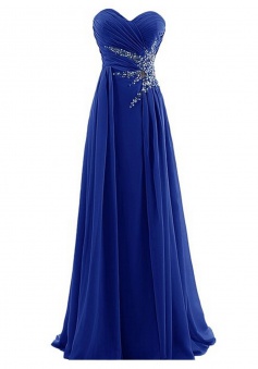 Hot-selling A-line Sweetheart Floor-Length Chiffon Beading Bridesmaid Dress