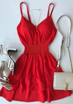 Cute Red Short Party Dress