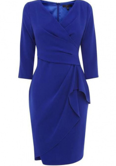 Simple Royal Blue Satin Short Homecoming Dress