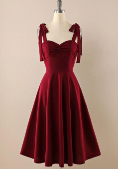 Cute Burgundy Short Homecoming Dress With Bows