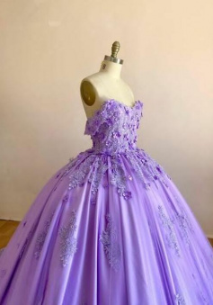 Mermaid Off Shoulder Purple prom dress with Lace