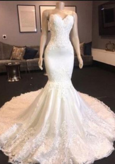 Vintage Sweetheart Lace Mermaid Wedding Dresses