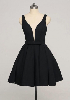 Cute Black Short Homecoming Dresses