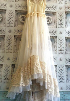 Mermaid lace prom dress wedding dress
