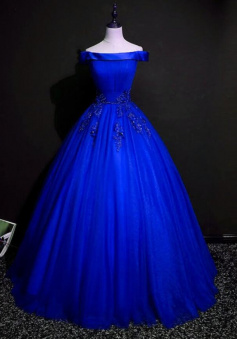 Princess Off Shoulder Tulle Evening Dress