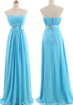 New Arrival A-Line Sweetheart Floor-length Chiffon Bridesmaid Dresses ...