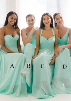 Exquisite Column Sweetheart Floor Length Mint Bridesmaid Dresses