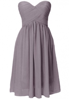 Gorgeous A-line Sweetheart Knee-length Ruched Chiffon Bridesmaid Dress