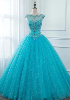 Glitter Sequin Ball Gown Prom Sweet 15 Dress Quinceanera Dresses
