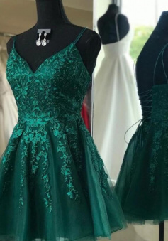 Cute Emerald Green Formal Graduation Evening Dresses