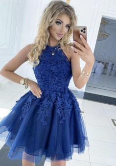 Cute short prom dress homecoming dress with lace