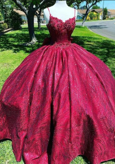Vintage Women's Ball Gown Sequin Prom Dresses