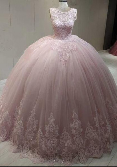 Ball gown quinceanera dresses light pink prom dress for women