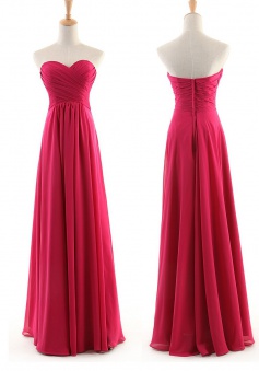 Best A-Line Sweetheart Floor-length Chiffon Bridesmaid Dresses CHDT100086