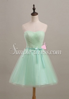 Hot-selling A-line Sweetheart Lace-up Mini Tulle Homecoming Dress