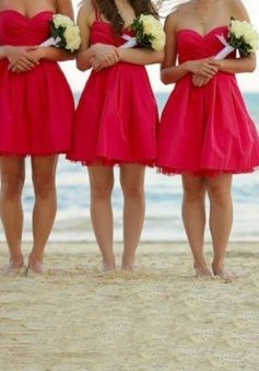 Gorgeous A-line Sweetheart Red Bridesmaid Dress