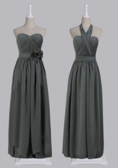 Sweetheart A-line Floor-length Chiffon Ruched Bridesmaid Dress