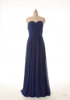 Hot-selling A-line Sweetheart Ruched Floor Length Chiffon Bridesmaid Dress