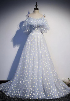 Mermaid Strapless Tulle Prom Dress