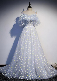 Mermaid Strapless Tulle Prom Dress