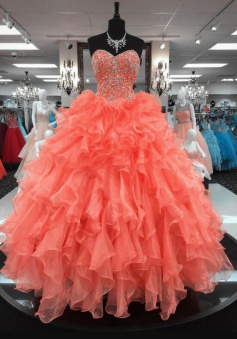 Sweetheart Ball gowns quinceanera dresses with beading